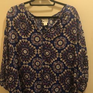 Blue floral blouse!